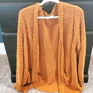 Popcorn sweater/cardigan XL